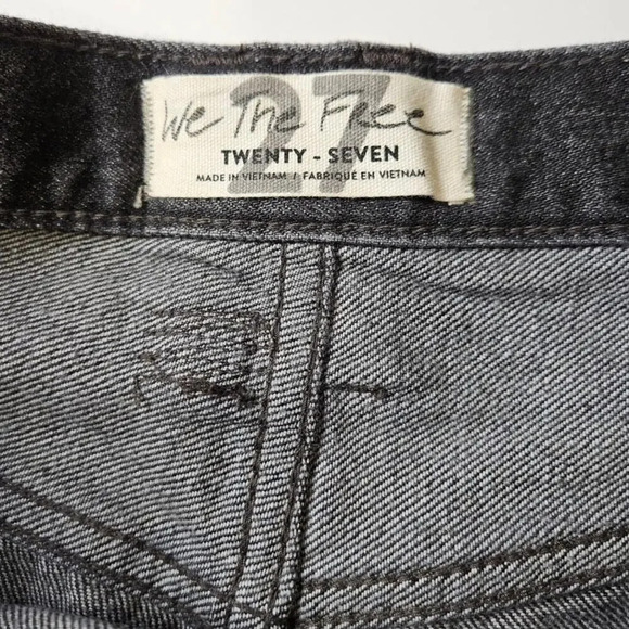 NEW Free People Women Size 27 Black Button Fly Makai Distressed Denim Shorts NWT - Picture 5 of 5